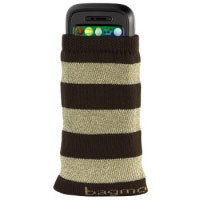 Hama  Stripes  Mobile Phone Sock, brown/golden (00092322)